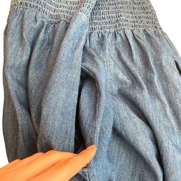 NWT Old Navy XL Sleeveless Tie Back Long Denim Dress Summer Spring Y2K vibes - Picture 4 of 5